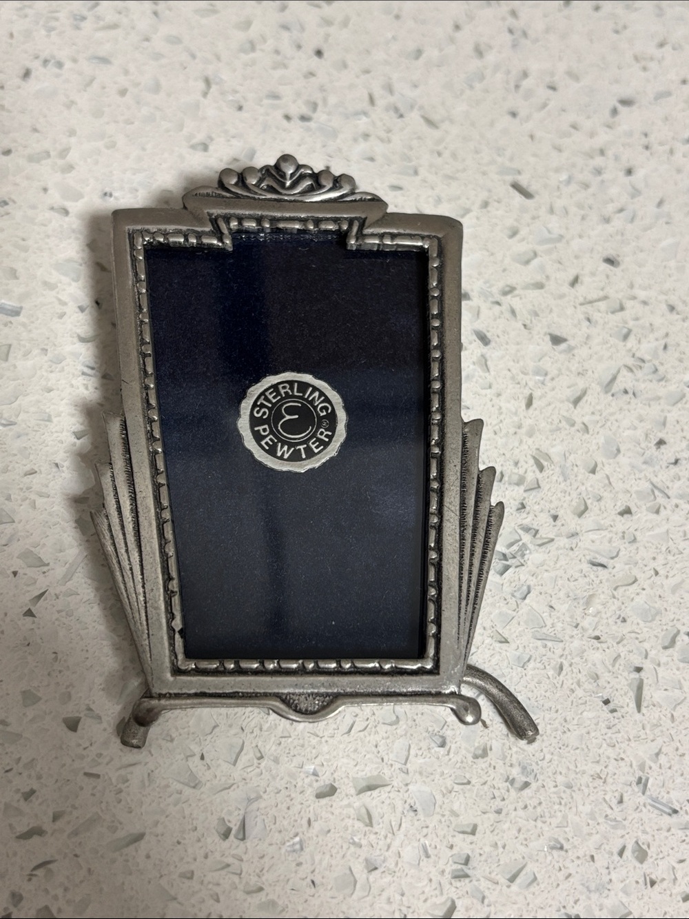 Vintage Elias Sterling & Pewter 1983 Mini Picture Frame Easel Back 1762